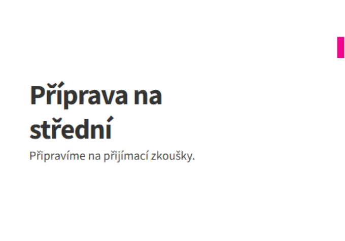Příprava na střední